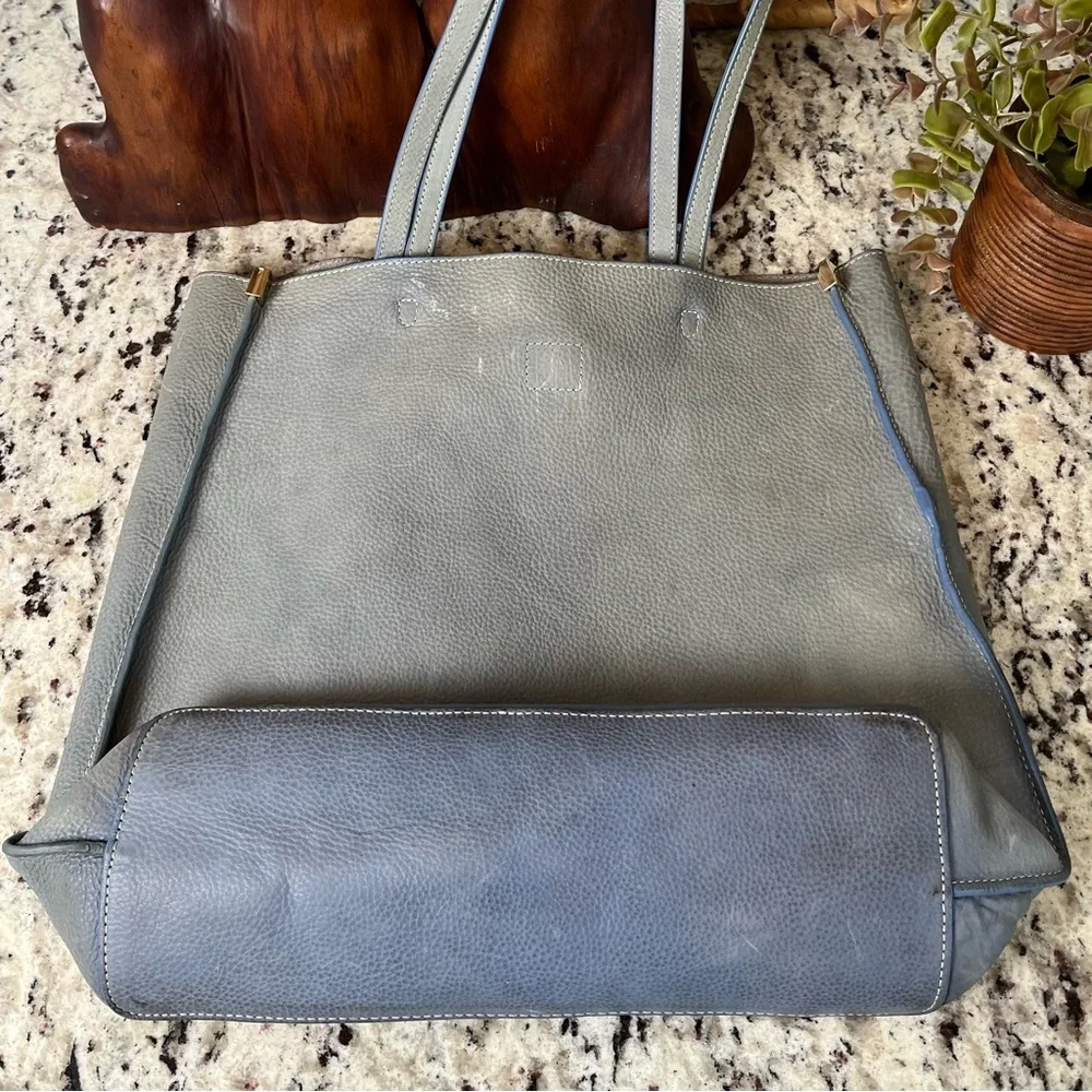 Faded Leather Tote Bag